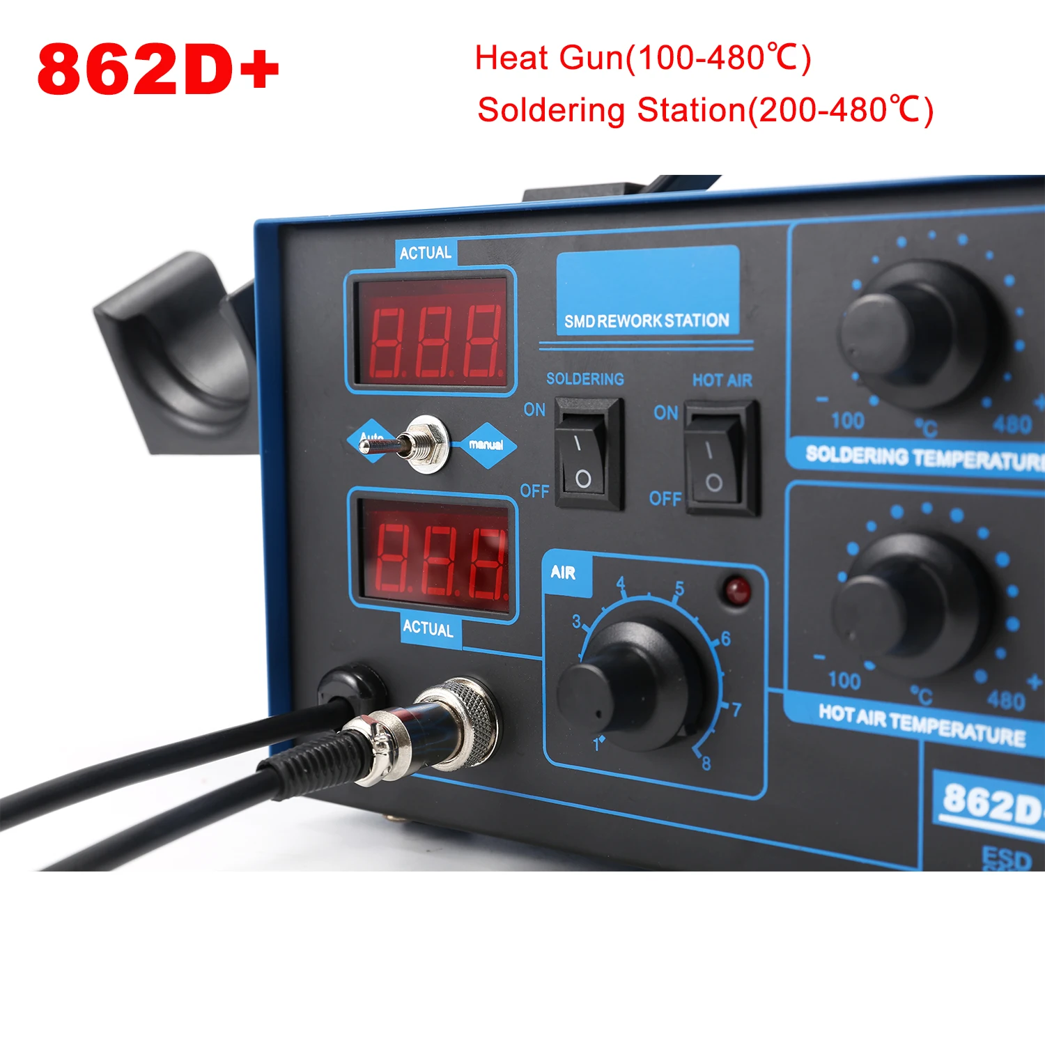 2 In 1 Soldering Rework Station 750W - Station de soudage 862D+ 2 en