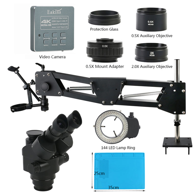 Microscope stéréo trinoculaire - Simul-Focal Industrial Microscope 4K Hdmi avis et prix